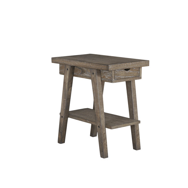 Loon Peak® Degenhardt 24'' Tall Solid Wood End Table with BuiltIn Outlets Wayfair